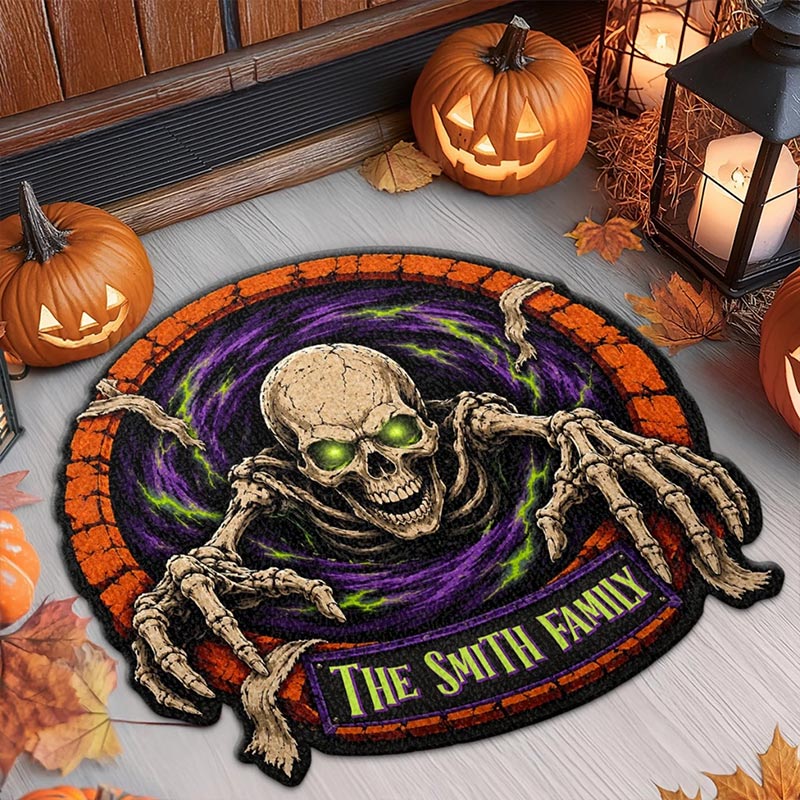Personalized Shaped Doormat Custom Halloween Decor Birthday Gifts For Mom Dad Brother Sister Family Halloween Gift Enter If You Dare