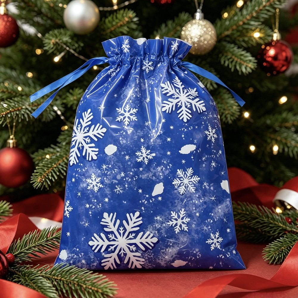 Personalized Santa Suit Gift Sack Large Christmas Present Bag Detail Festive Holiday Storage