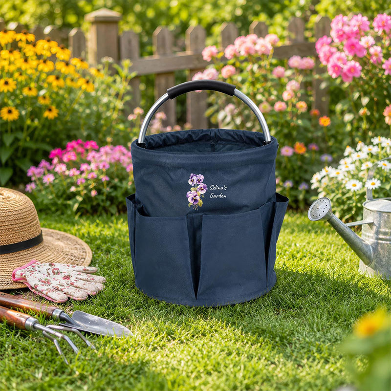 Personalized Garden Tool Tote Bag Gardening Tote Collapsible Oxford Cloth Organizer Gift for Mom Grandma Gardener