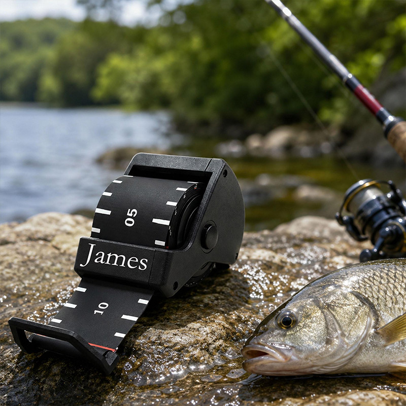 Personalized Dad Fishing Measuring Tape Retractable Fish Ruler Custom PVC Lure Fishing Measure Portable Angler Tool Gift for Fishermen