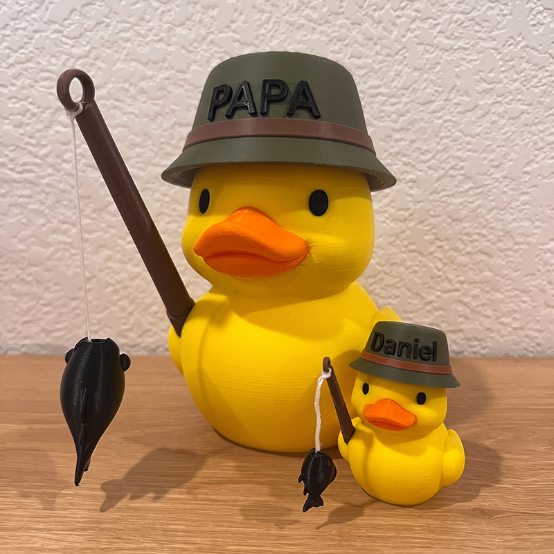 Personalized Fisher Duck Novelty Country Vibe Duck Outdoor Adventure Duck Gift for Fishing Lover Collectible Dad Gift