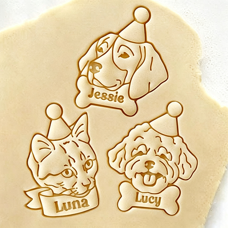 Personalized Pet Dog Photo Cookie Cutter Birthday Pet Portrait Cookie Cutter | Pet Party Gift