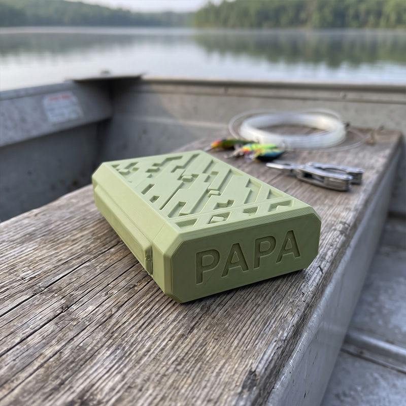 Personalized Pocket Fishing Tackle Box with Name for Dad Grandpa Papa Fishing Gifts