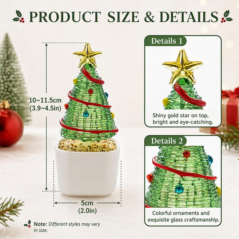 Personalized Stained Glass Christmas Tree Pot Christmas Gift for Grandparents Custom Family Photo Keepsake 2026