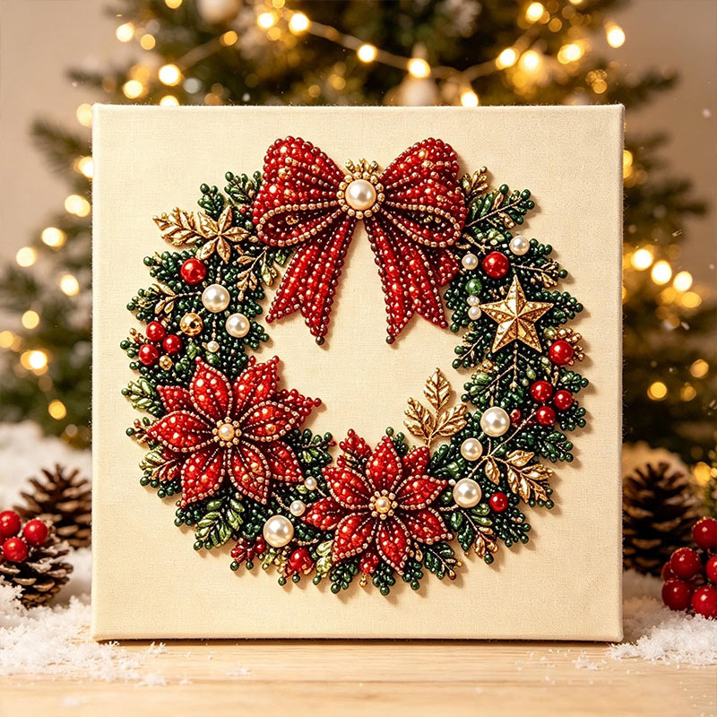 Personalized DIY Pearl Diamond Painting Kit Christmas Kitchen Scene Adults Beginners Craft Christmas Gift for Family