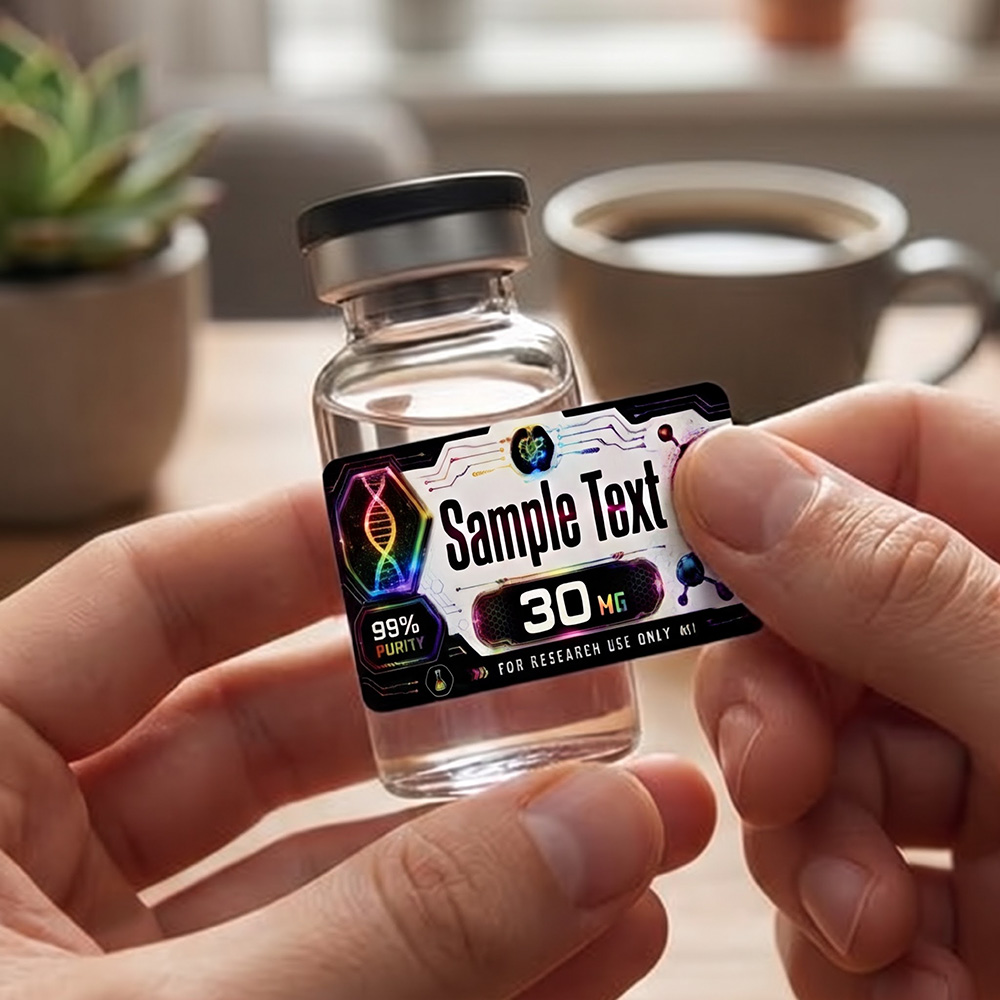 Personalized Holographic Vial Labels Waterproof Stickers for 3mL 5mL Vials Price for every 24 labels