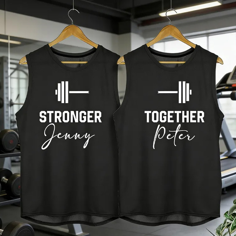 Personalized Gym Couple Classic Tank Stronger Together Matching Shirt Valentines Day Gym Shirt Workout Tank Top Couples Shirt Workout Couples Gym Shirt Gym Gifts