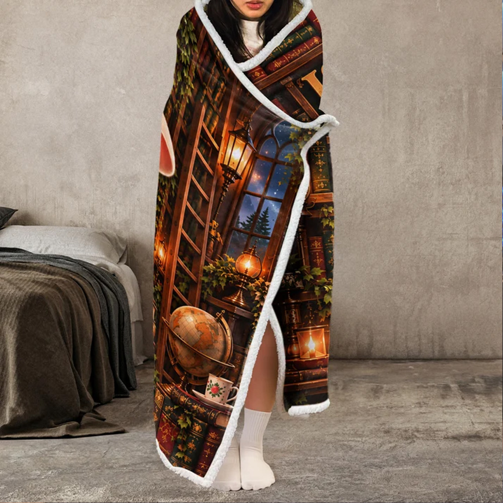 Personalized Blanket Shhh... I’m Reading Funny Reading Blanket For Book Lovers