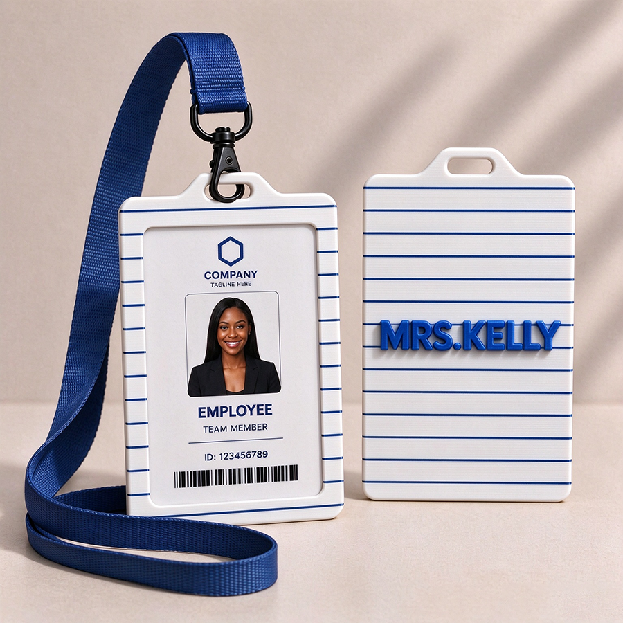 Personalized 3D Print Badge Holder Teacher Bundle Gift