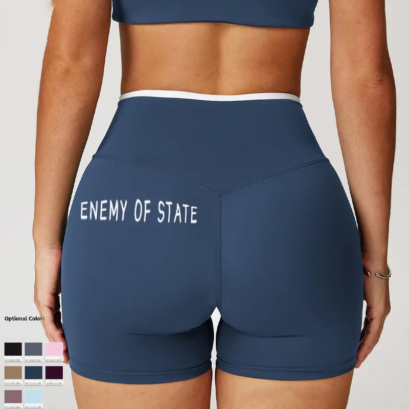 Personalized Enemy Of The State Booty Shorts Funny Gym Athletic Shorts for Gym Lover