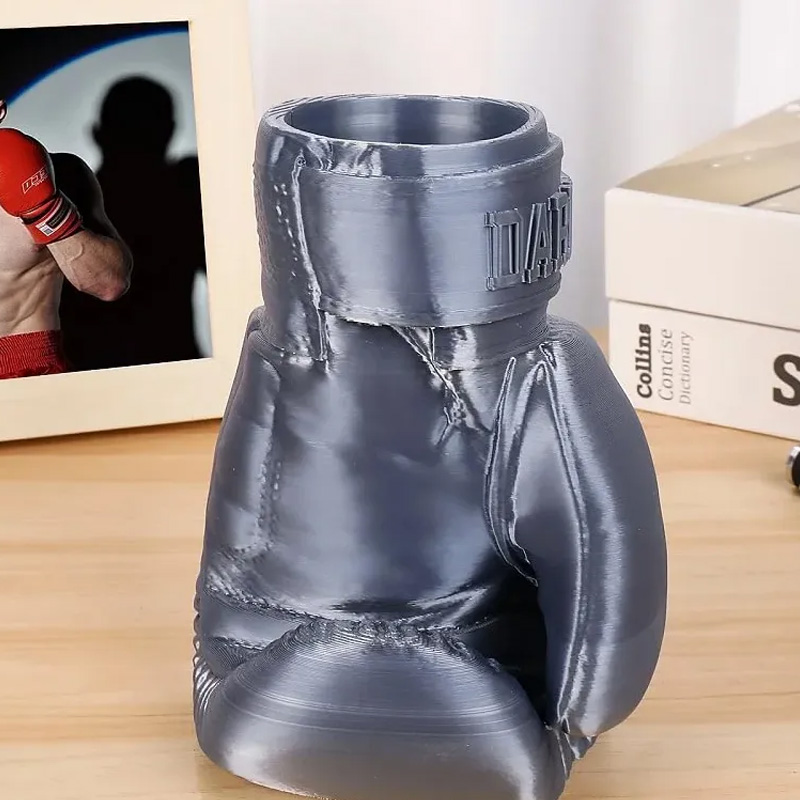 Personalized Multicolor 3D Printed Boxing Gloves Pen Holder with Name Stationery Storage Desktop Decor Birthday Gift for Boxing Lovers Athletes Gym Lover