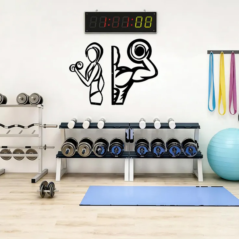 Personalized Metal Gym Sign Workout Couple Signs His and Hers Metal Sign for Gym Lovers