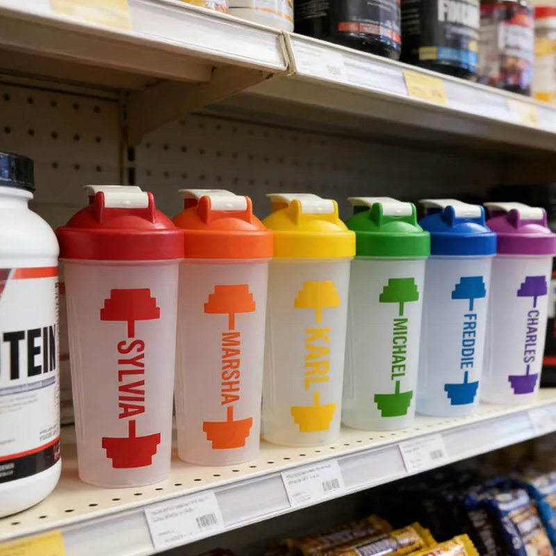 Personalised Protein Shaker New Year Resolution Gym Lover Gift Drinks Bottle Fitness Freak Healthy Shakes Father Dad Gift for Gym Lovers