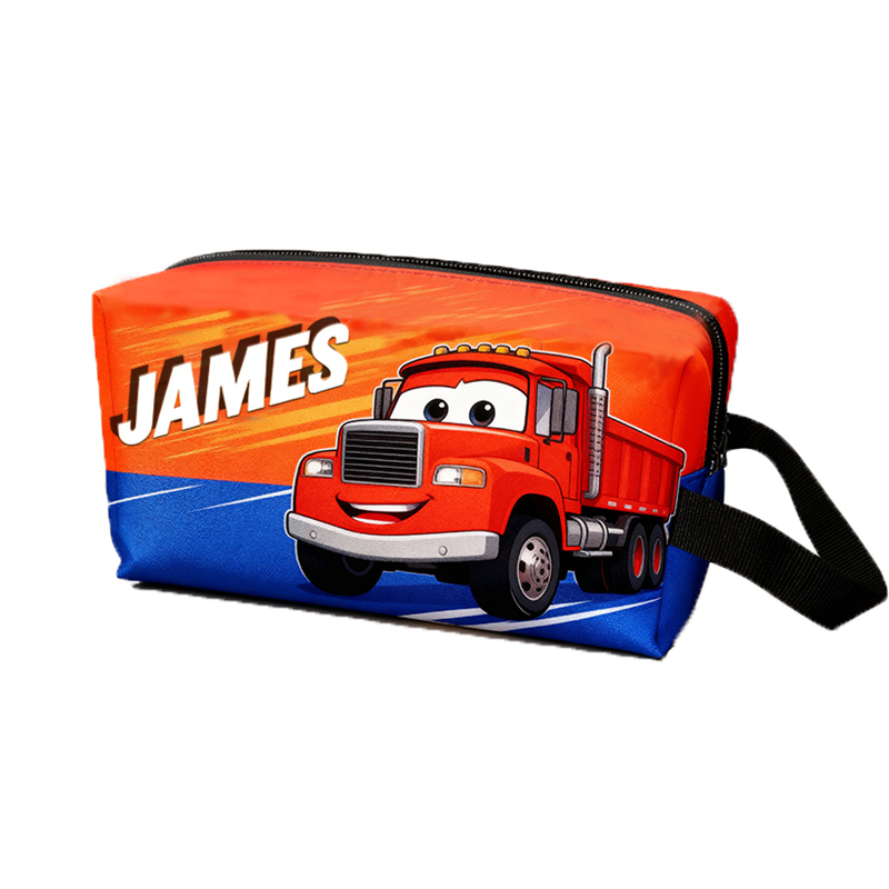 Personalized License Plate Print Toiletry Bag Customizable Name or License Plate Number Gift for Kids Collectors