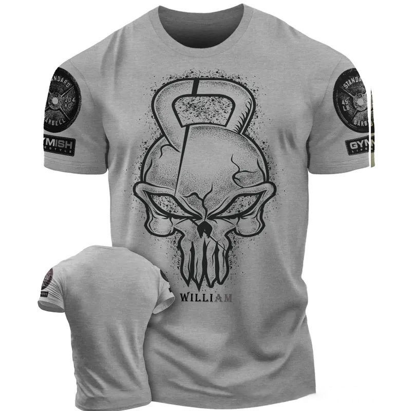 Personalized Gym Classic T-Shirt Gym Reaper Funny Motivational Workout Gym T-Shirt for Men for Fitness Enthusiasts Bodybuilders and Gym Lovers
