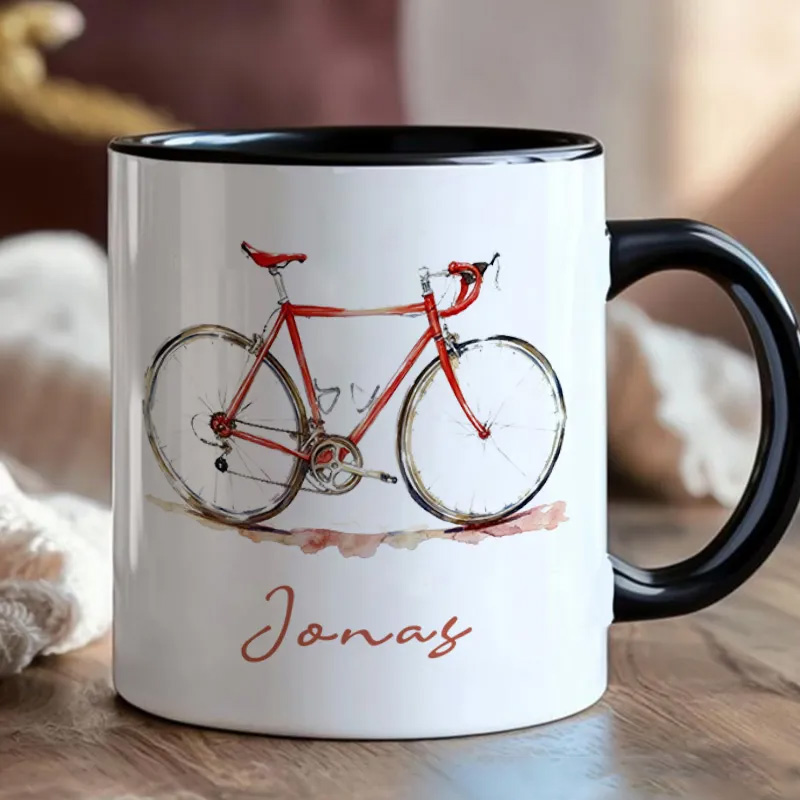 Personalized Bicycle Mug Personalized Bicycle Mug Kids Mug Race Bike Mug Bicycle Mug Bicycle Coffee Cup Bicycle Tea Cup for Cyclistsfor Biker Cycling Riding Lovers