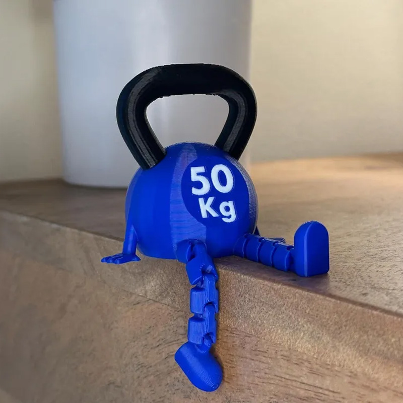 Personalized Gym Desk Decor Creative 3D Printed Bell Decorations Kettle Fun Buddy Gym Gift for Weightlifting and Fitness Lovers