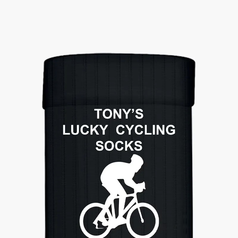 Personalized Lucky Cycling Socks Custom Name Gift for Cyclists