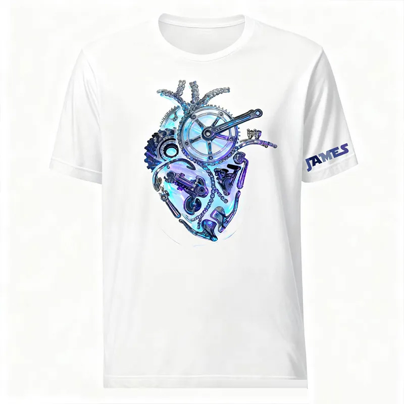 Personalized Classic Tshirt Cycling Short Sleeve Unisex T Shirt Anatomical Cycling Heart for Biker Cyclist