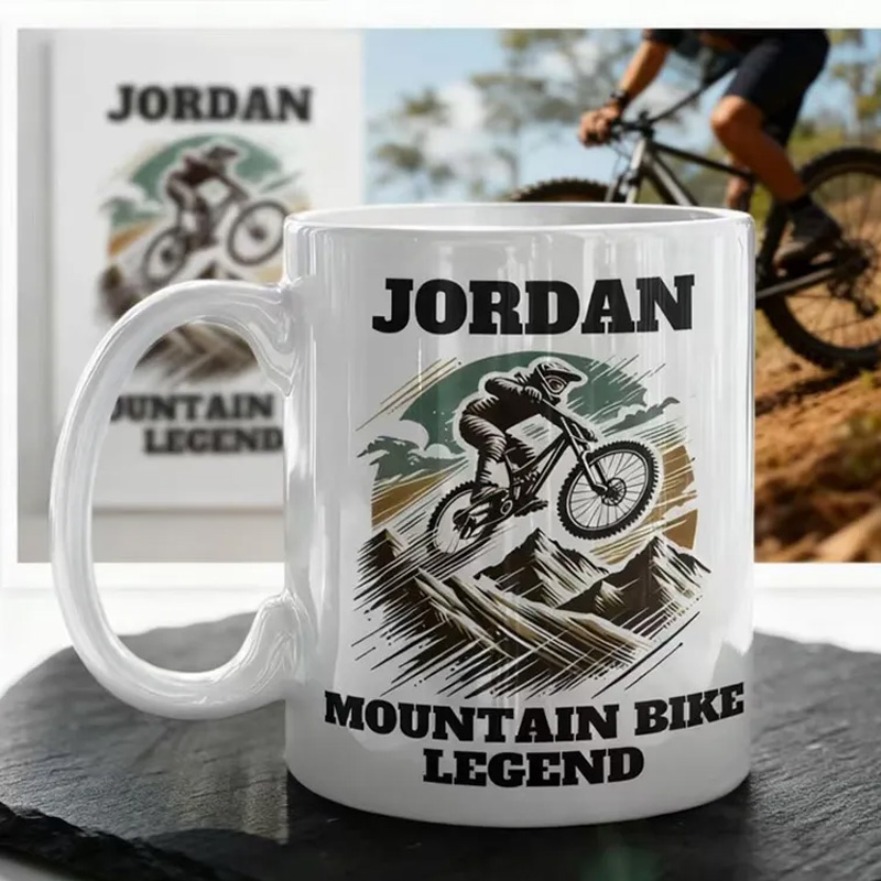 Personalized Mountain Bike Legend Mug Custom Gift for Cycling Enthusiasts Mountain Bike Mug
