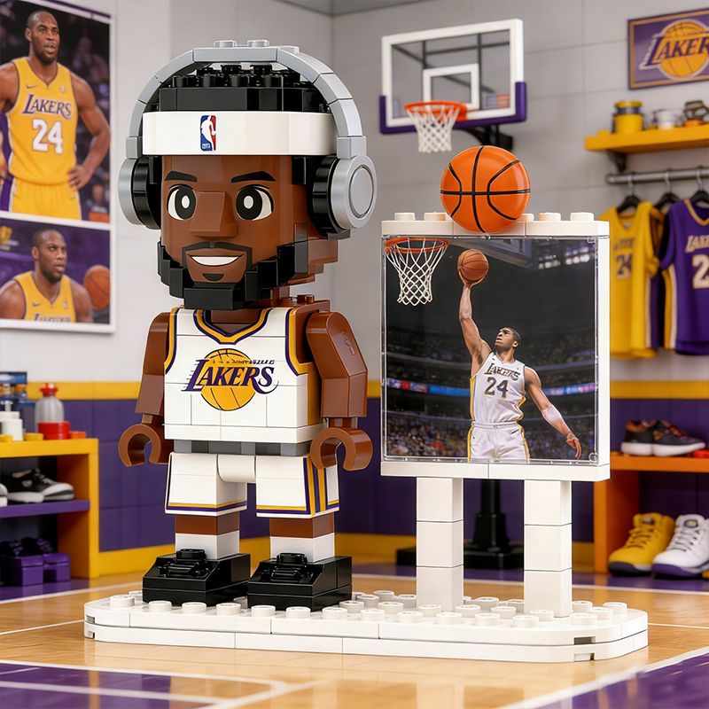 Personalized Custom Basketball Player Brick Figure & Photo Display – Personalized Sports Collectible