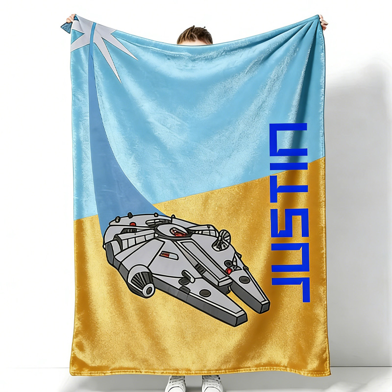 Personalized Robot Housewarming Blanket with Custom Name Throw Blanket for Geek Lover