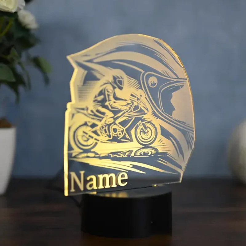 Personalized Custom Motorbike Dirt Bike Night Light LED Motorcycle Lamp Gift Idea for Fans and Enthusiasts