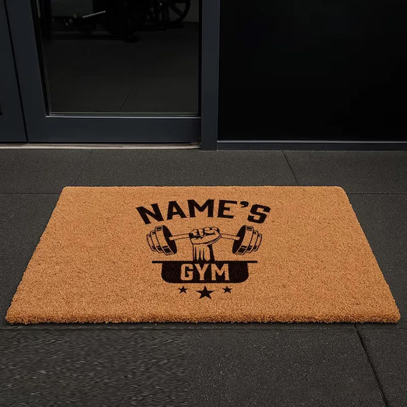 Personalized Gym Fitness Doormat Floor Mat Welcome Mat Enthusiasts Gift for Gym Lover