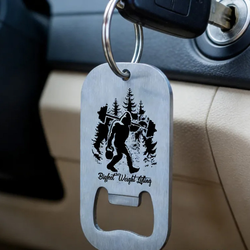 Personalized Line Art Gymer Stainless Steel Key Ring Bottle Opener Key Ring for Gym Lovers