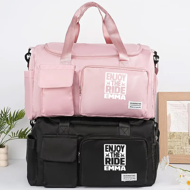 Personalized Just Ride Duffel Bags with Multiple Compartments for Outdoor Adventures Riding Cycling Biking Enthusiasts