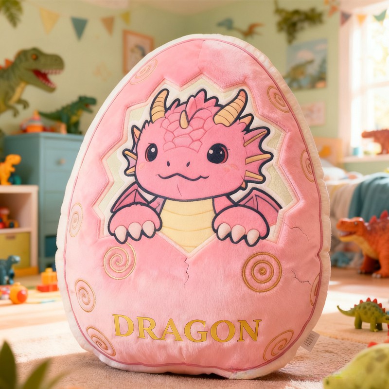 Personalized Dragon Egg with Name Graphic 3D Print Pillow Christmas Gift for Kids Birthday Gift