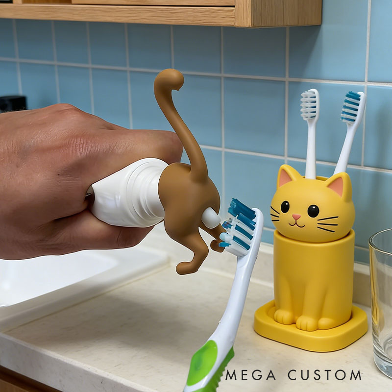Pooping Cat Butt Toothpaste Topper 3D Printed Funny Gag Gift for Cat Lovers