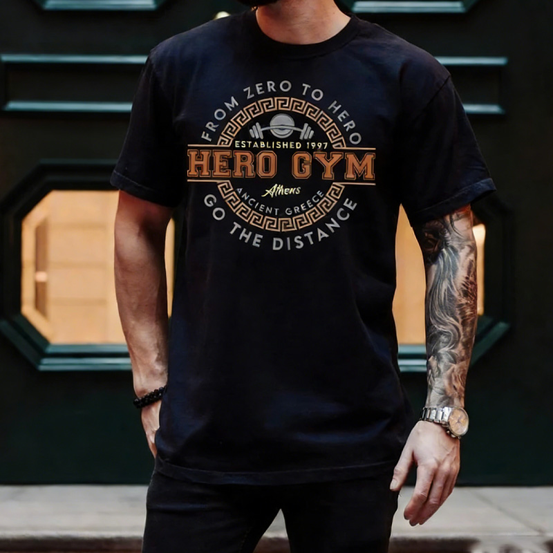 Personalized Washed T-Shirts Hero Gym Comfort Colors Shirt Muscular Gym Dad T-Shirt for Gym Lovers