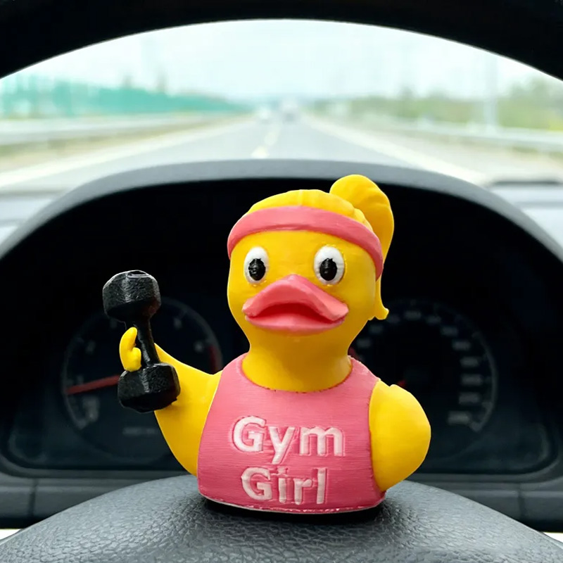 Personalized 3D Printed Gym Girl Duck Desk Decor Birthday Hilarious Fitness Gift for Friends Gym Rat Gym Lovers