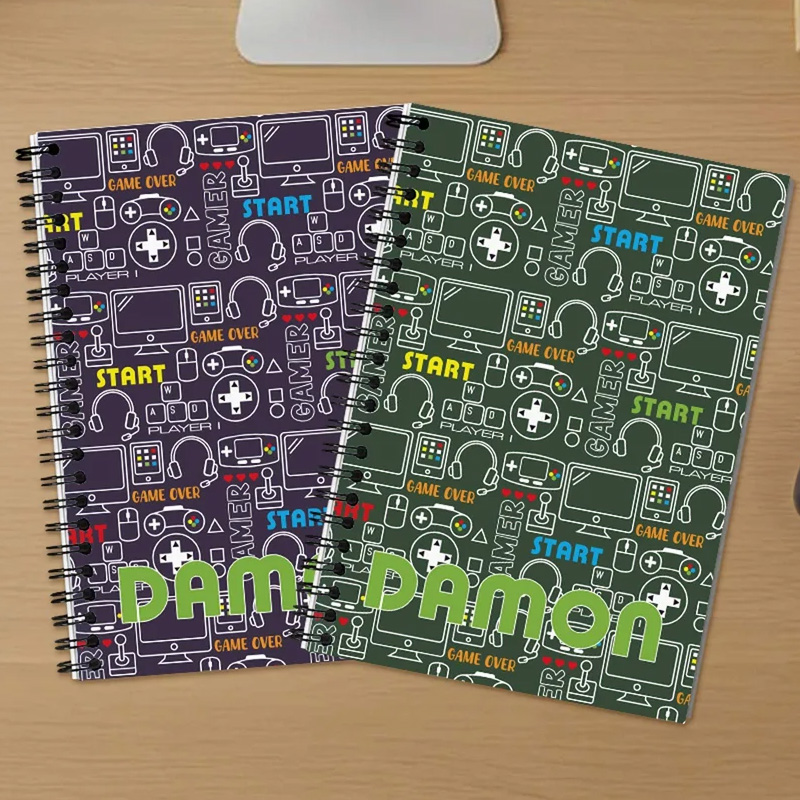 Personalized Game Pattern Notebook Colorful Circuit Board Design Engineer Electrician for Gamer Geek Lover
