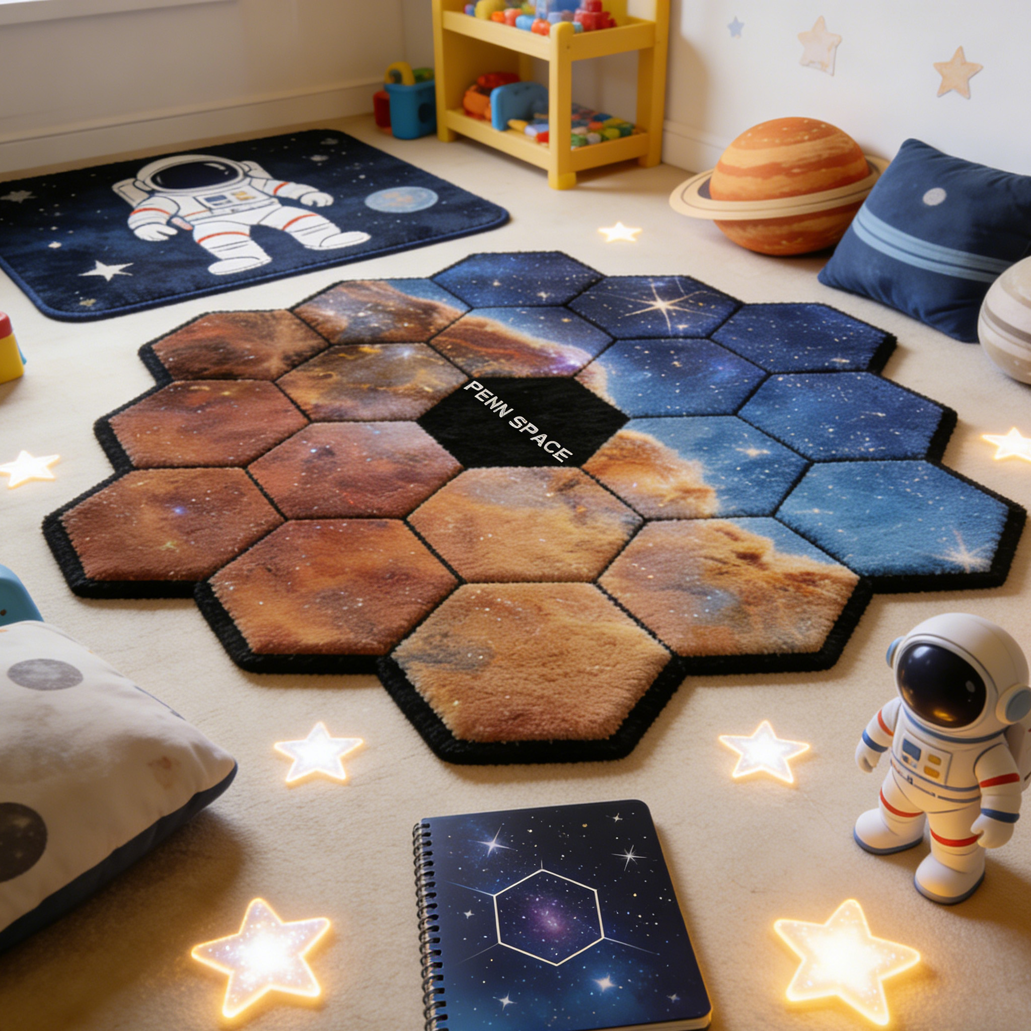 Personalized Telescope Light Up Sign Rug Doormat Gamer Room Decor Gift for Game Geek Lover