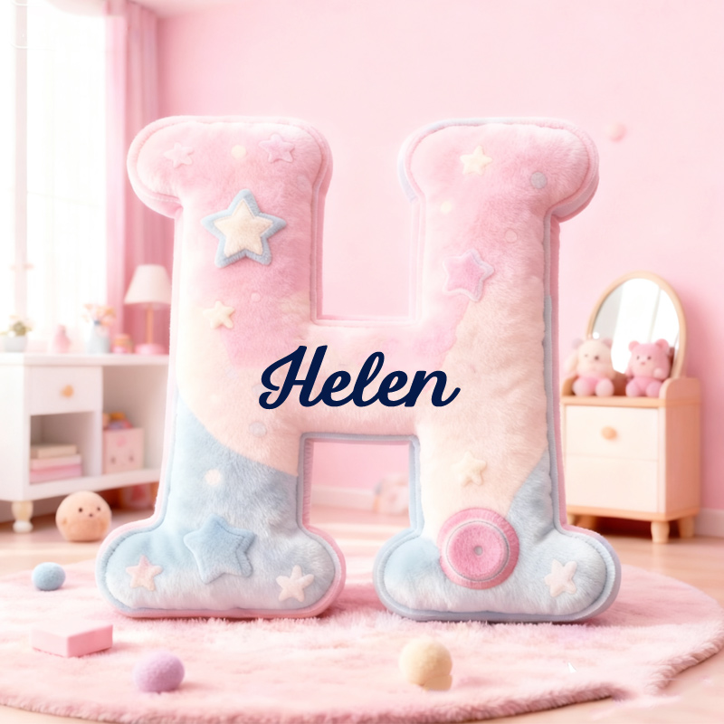 Personalized Cute Macaron Alphabet Throw Pillow Graphic 3D Print Dessert Letter Pillow with Name for Kids Girl Boy Baker Christmas Gifts Loving Room Decor