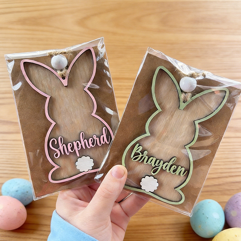 Personalized 3D Easter Tag Custom Easter Basket Tag Personalized Easter Tag Easter Bunny Name Tag Easter Place Card Spring Name Tag Easter Child Gift 