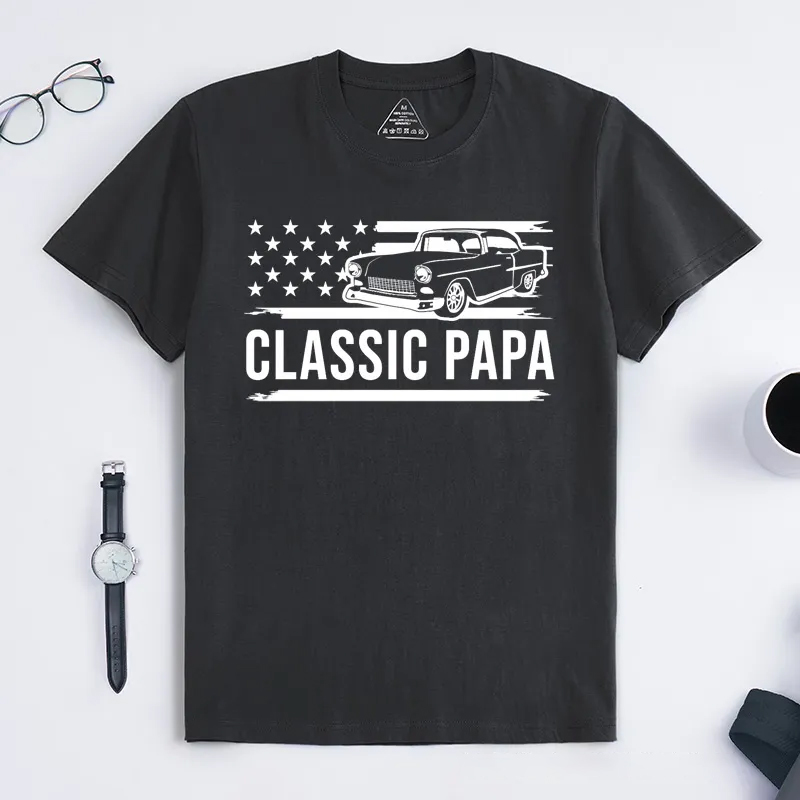 Personalized Grandpa T-Shirt for Fathers Day Gift Classic Papa Shirt I'm a Classic Funny Birthday Shirts Grandfather Gift Birthday Gift Classic Car