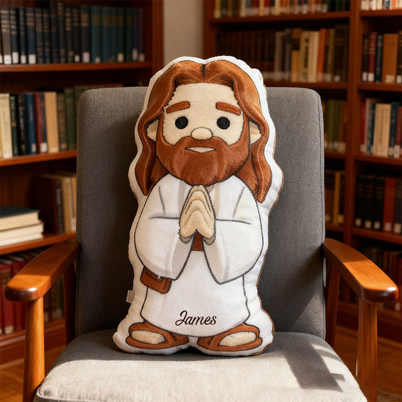 Personalized Jesus Pillow with Custom Name Home Decor Religious Gift Christian Gift Graphic 3D Print Pillow