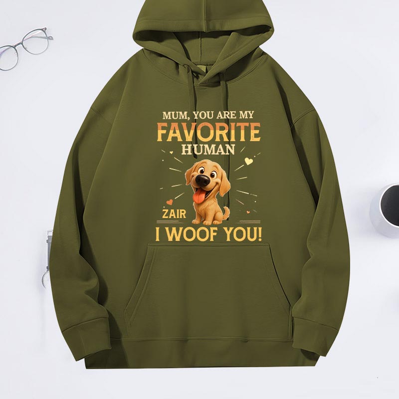 Personalized Dog Lover Favorite Human Dog Mom Hoodies