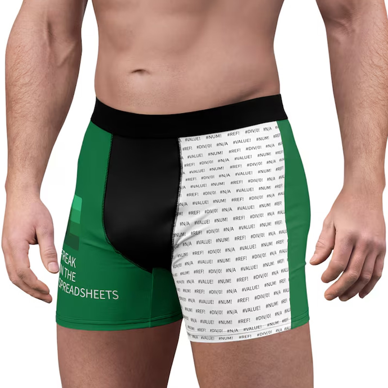 Personalized Freak In The Sheets Boxer Funny Excel Enthusiast Spreadsheet Lover Gift for Coworker Husband Men Boxer Briefs for Geek Lover