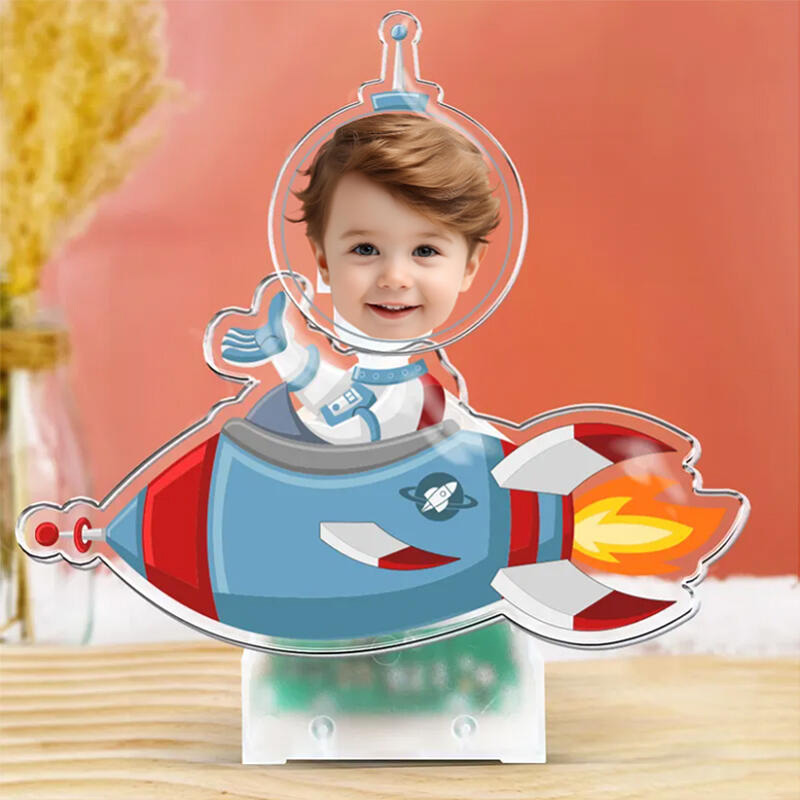 Personalized Acrylic Stand Custom Photo Spaceman Design Attractive Gift for Kids Geek Lover