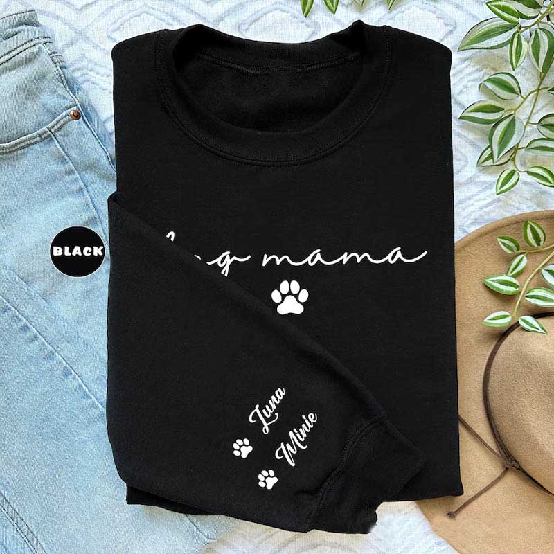 Personalized Dog Lover Dog Mom Classic Sweatshirts