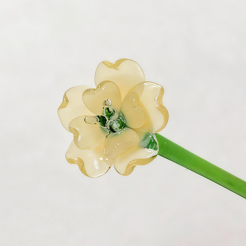 Handmade Glass Birth Month Flower Snowdrop Rose Larkspur Gift For Mom Family Birth flower Bouquet