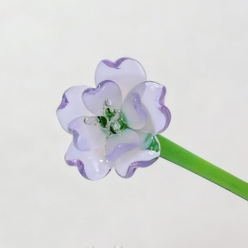Handmade Glass Birth Month Flower Snowdrop Rose Larkspur Gift For Mom Family Birth flower Bouquet
