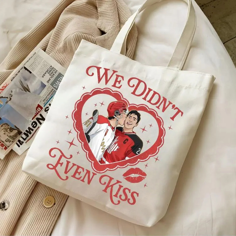Personalized HR Hockey Romance Book Design Hockey Tote Bag with Custom Style For Movie Book Fans Gift