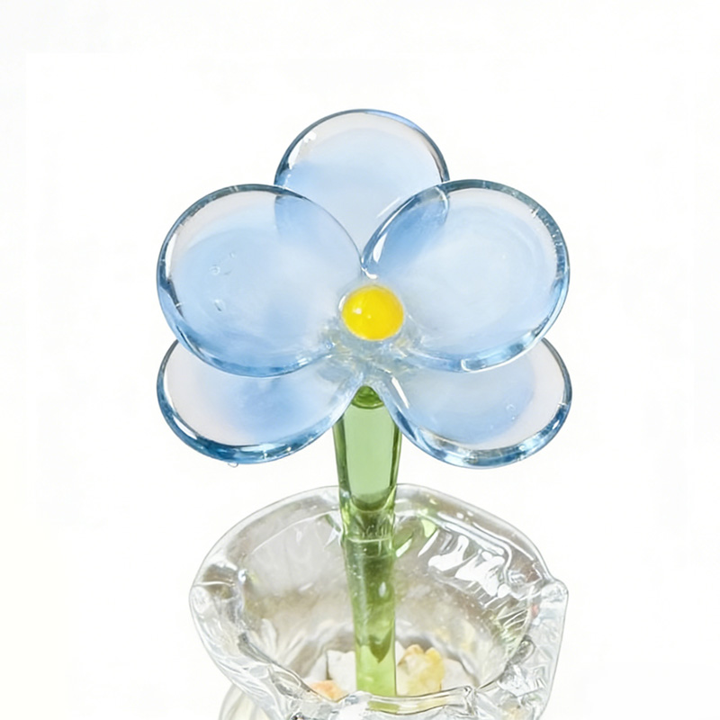 Handmade Glass Flower Bouquet Gift Eternal Bloom Home Office Decoration Friendship Keepsake Mother's Day Gift