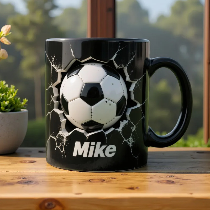 Personalized Soccer Basketball Volleyball and Golf Ball Mug with Custom Name Perfect Gift for Sports Fans and Players