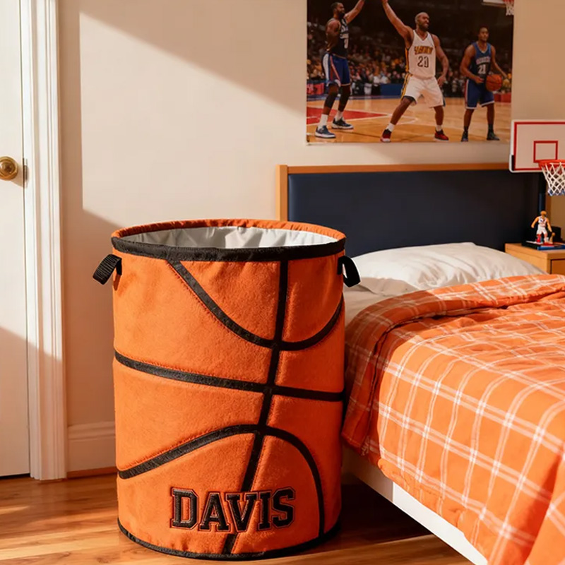 Personalized Basketball Storage Basket with Custom Name for Fans and Athletes